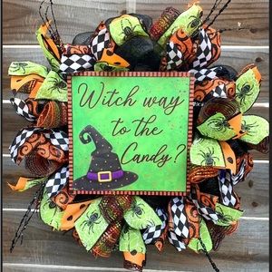 Halloween Witch Wreath Door hanger decoration